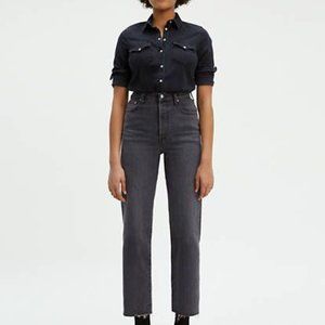 Levi's Ribcage Jeans, Faded Black, Size 25
